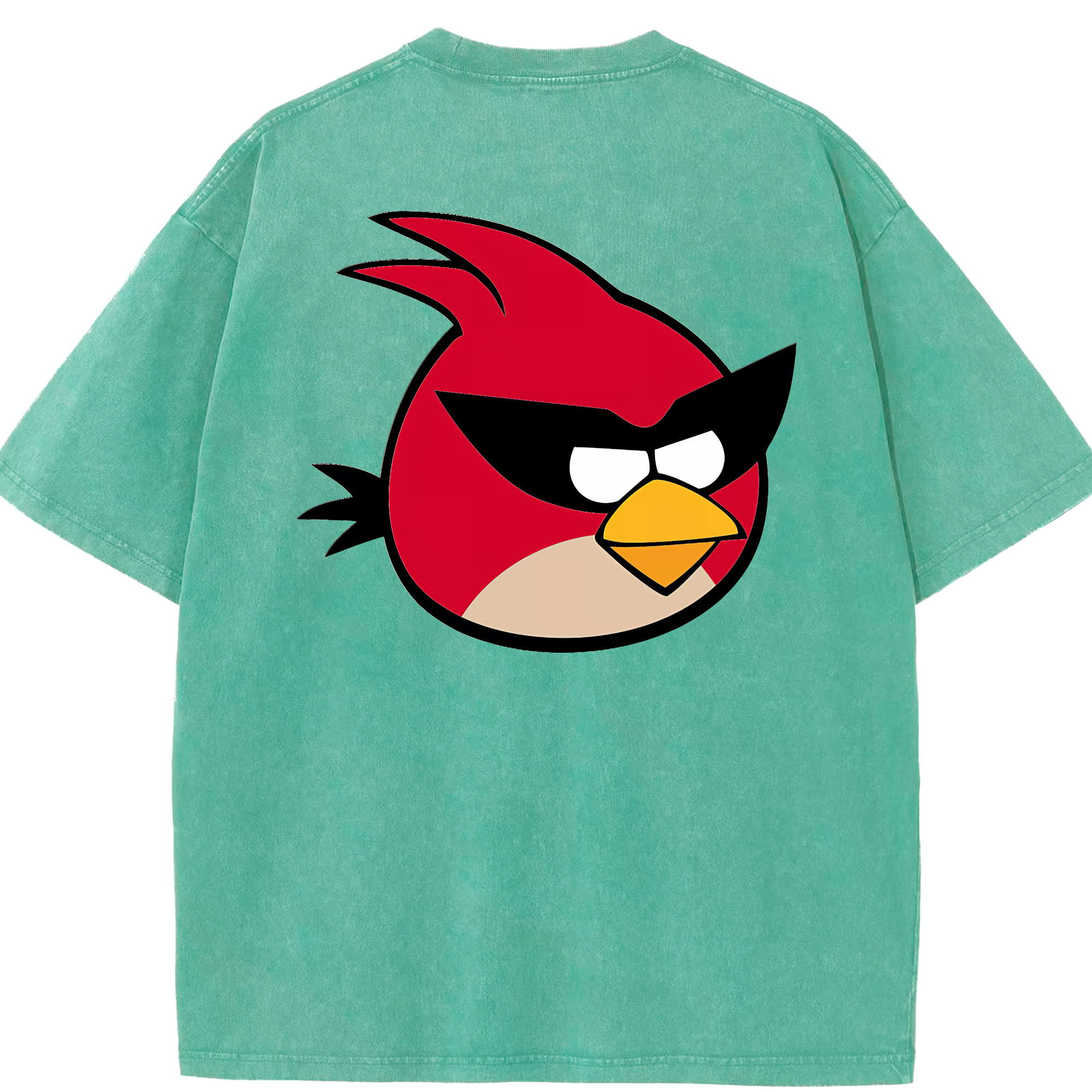 （画像用） Angry Birds アングリーバード 綿100% ヴィンテージ風 半袖Tシャツ（背面プリント）